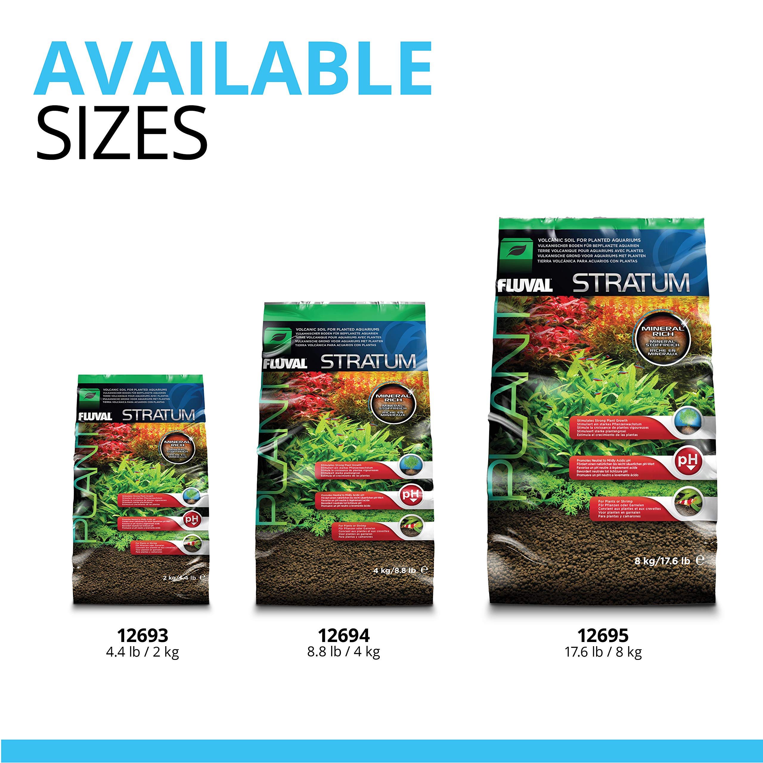 Fluval 12693 Plant and Shrimp Stratum - 4.4 lbs Natural Aquarium Substrate for Freshwater Fish Tanks | Promotes Healthy Plant Growth & Neutral pH Balance | Ideal for Shrimp Tanks, Planted Aquariums & Aquatic Ecosystems