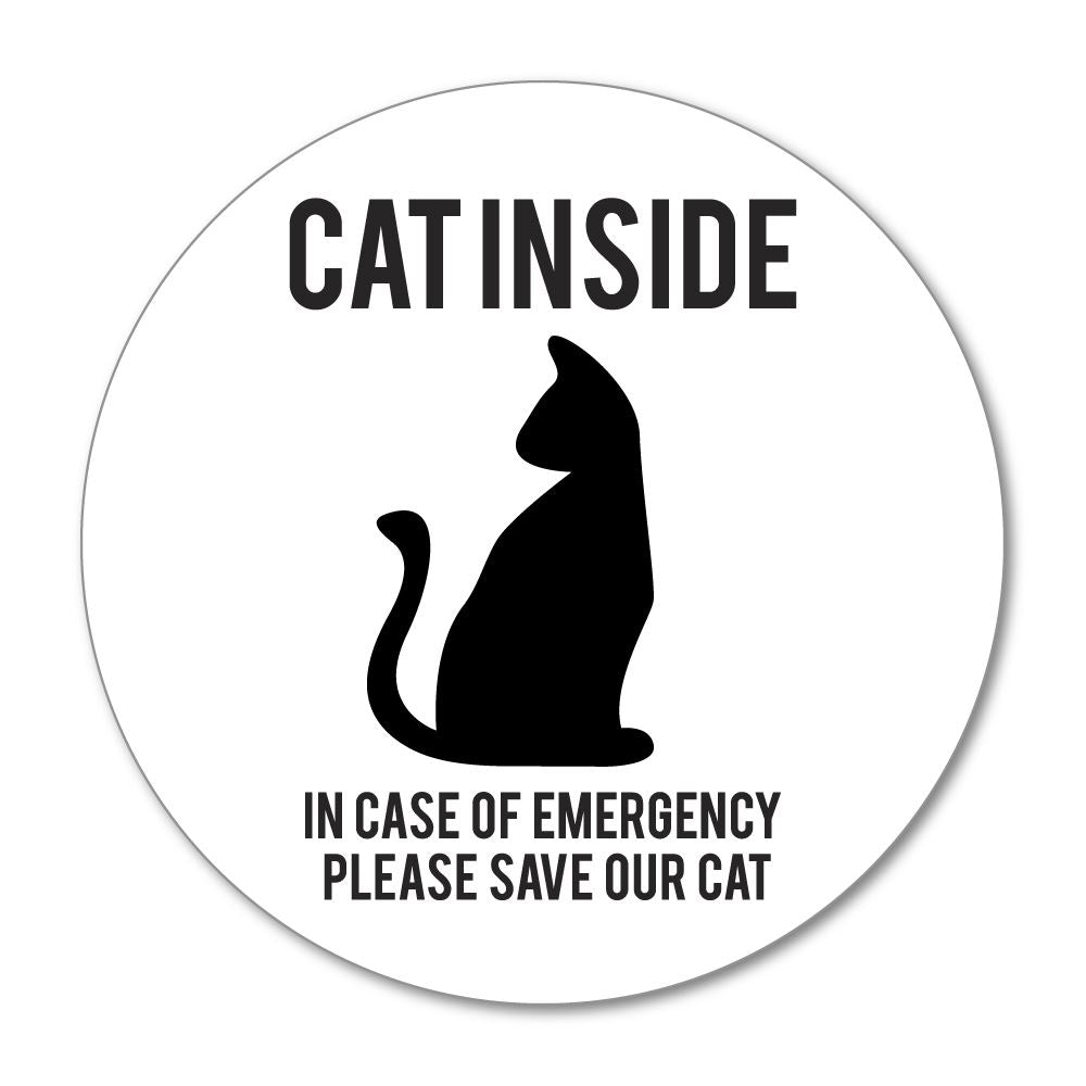 Funny Cat Inside Sticker Decal for Cars, Laptops & Water Bottles - Removable Vinyl Decals for Home, Office & School Decor