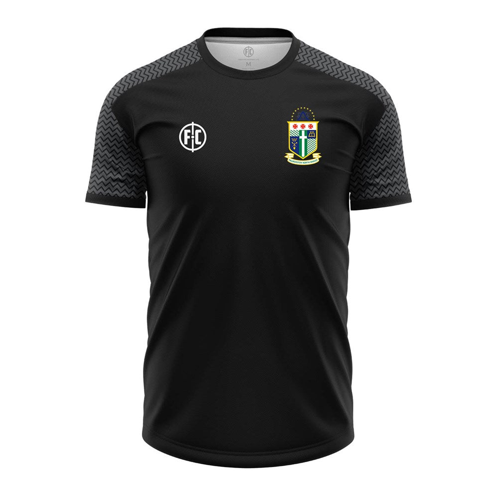 Palmerston North Marist Club Pace Tee - Black Cotton T-Shirt for Running, Gym & Casual Wear | Men's Athletic Apparel