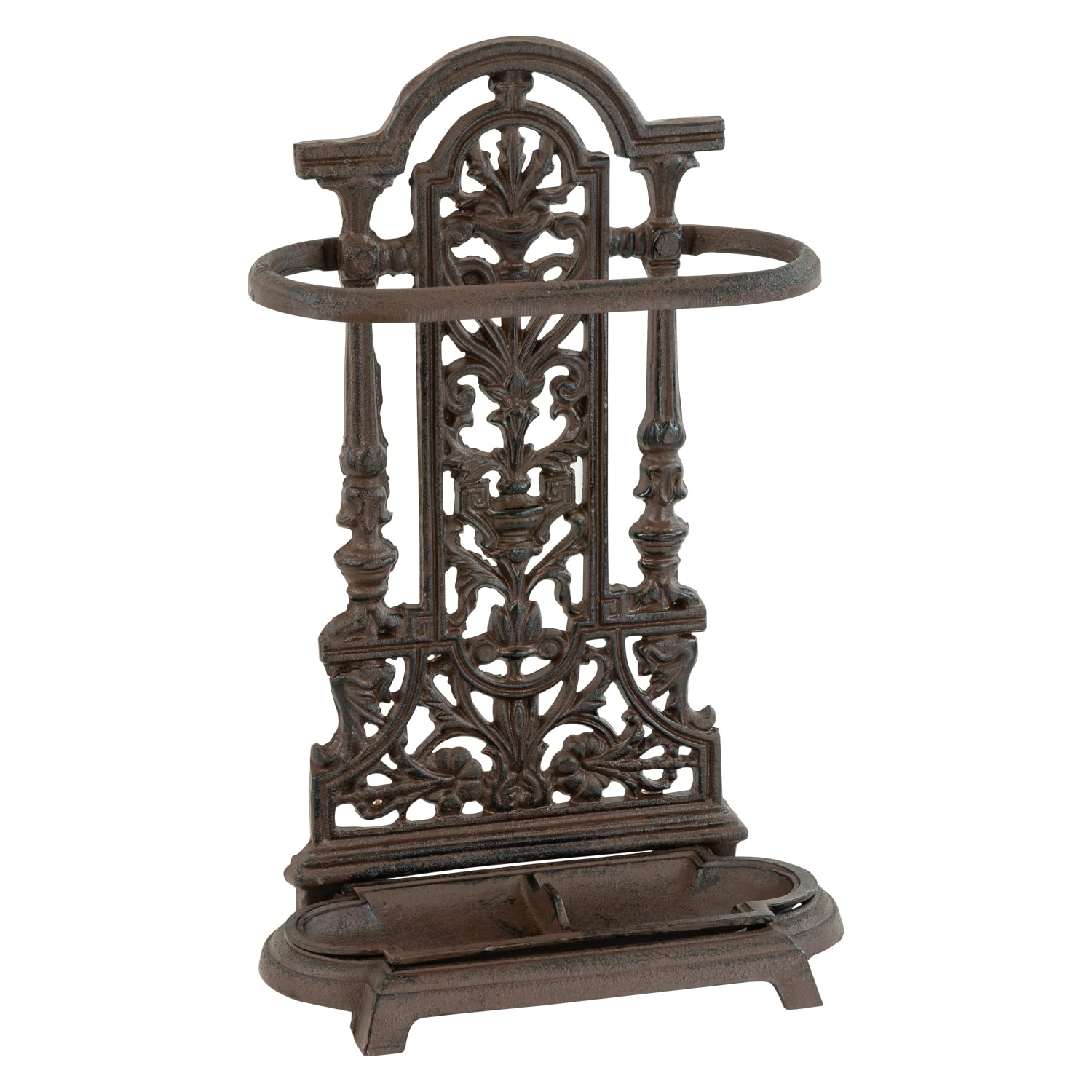 Vintage Cast Iron Umbrella Stand and Walking Cane Holder - Antique Style Home Decor for Entryway, Porch, and Hallway - Perfect for Organizing Umbrellas and Canes in Classic Home Design