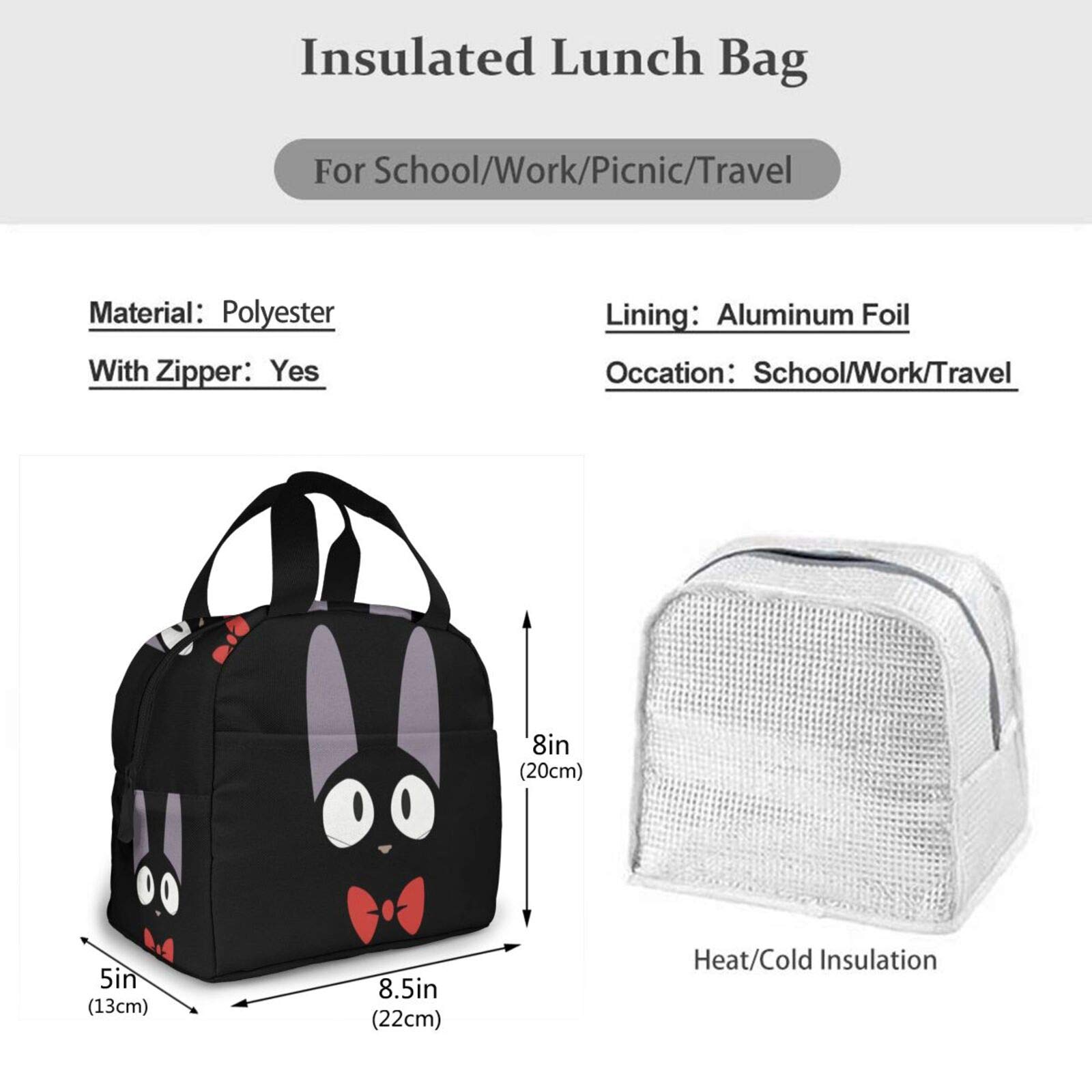 Insulated Lunch Bag for Women & Men - Reusable, Waterproof, Thermal Insulated Cooler Tote with Zipper - Perfect for Work, School, Picnics & Outdoor Activities