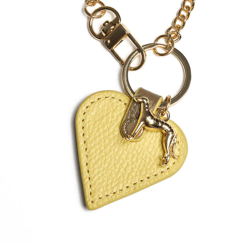 Rosy Leather Heart Bag Charm - Elegant & Stylish Keychain for Women, Perfect for Handbags, Backpacks & Gift Giving