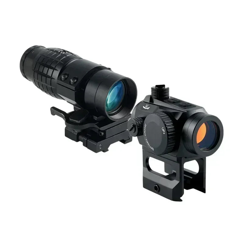 Tactical Red Dot Sight 3X Magnifier Scope - Quick Detach G33 BD04N Reflex Optical Sight for Hunting & Shooting | Perfect for AR-15, Rifle & Tactical Gear Accessories