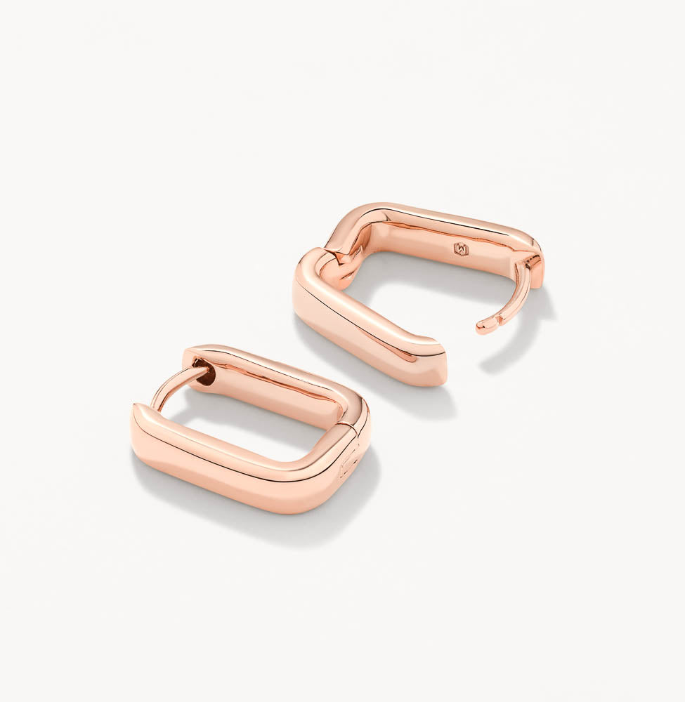 Rose Gold Mini Paperclip Earrings - Trendy & Dainty Jewelry for Women - Perfect for Everyday Wear, Office & Date Night