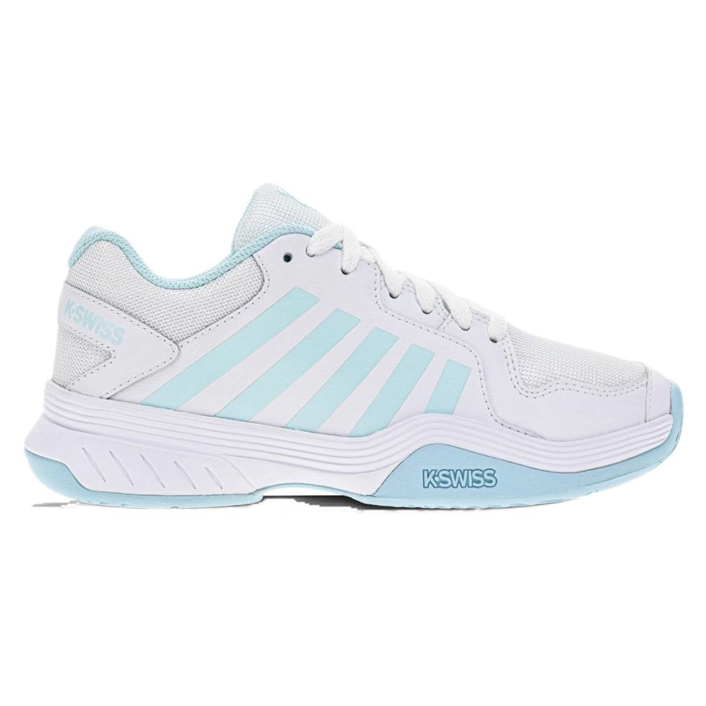 K Swiss Court Express Women's Pickleball Shoes - Lightweight Tennis Shoes for Women with Cushioned Support - White & Blue Athletic Shoes for Pickleball, Tennis & Court Sports