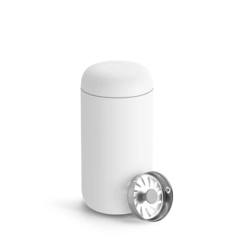 FELLOW Carter Move Mug 12oz (355ml) - Insulated Travel Coffee Mug with Leak-Proof Lid, Matte White - Perfect for Commuting, Office & Outdoor Adventures