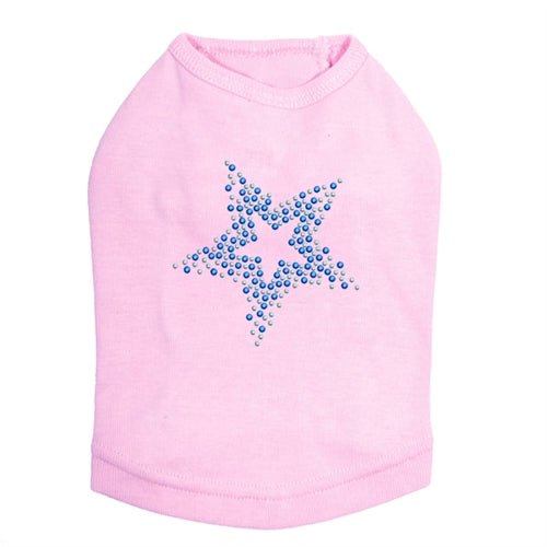Blue Star Rhinestone Tank Top for Women - Sparkling Party Tops in Multiple Colors - Perfect for Night Out, Club Wear, and Special Occasions