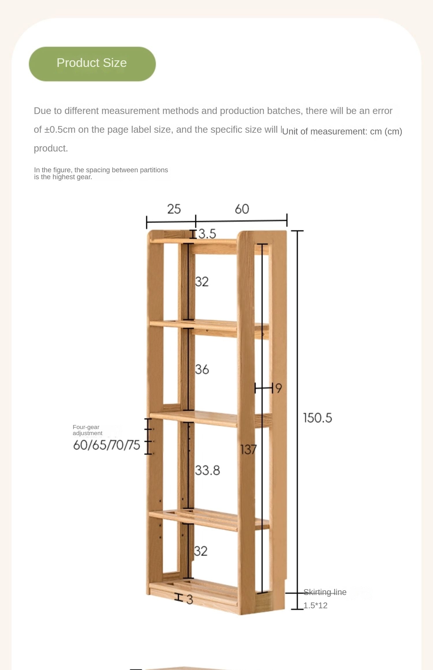 Solid Wood Kids Bookshelf - Oak & Beech Toy Storage Organizer for Bedroom, Playroom & Nursery - Durable & Stylish Children's Furniture