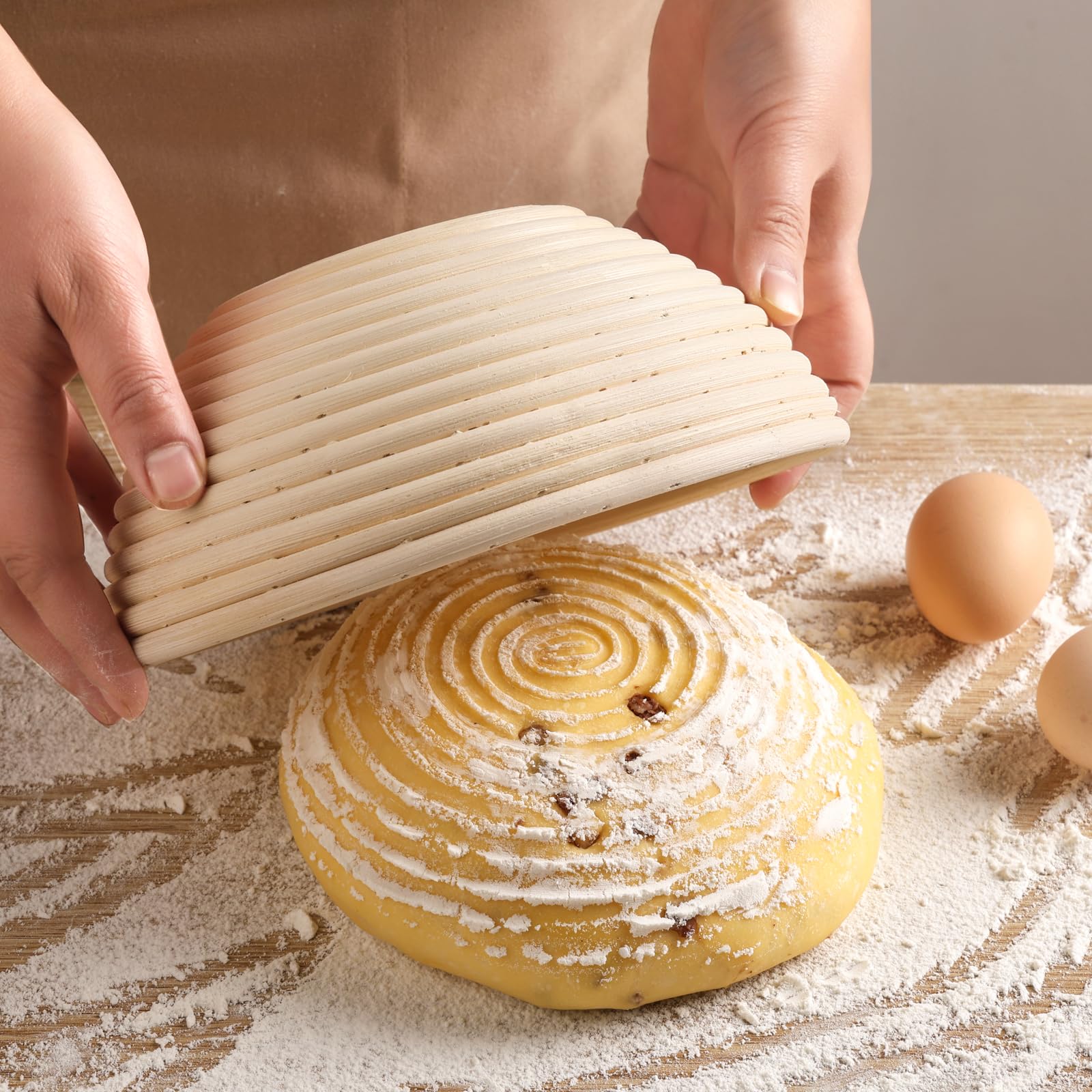 2-Pack 8 Inch Round Bread Proofing Baskets with Liners - Perfect for Sourdough, Artisan Bread Baking at Home - Ideal for Professional Bakers & Bread Making Enthusiasts (Use for Homemade Bread, Pizza Dough & Pastry Rising)