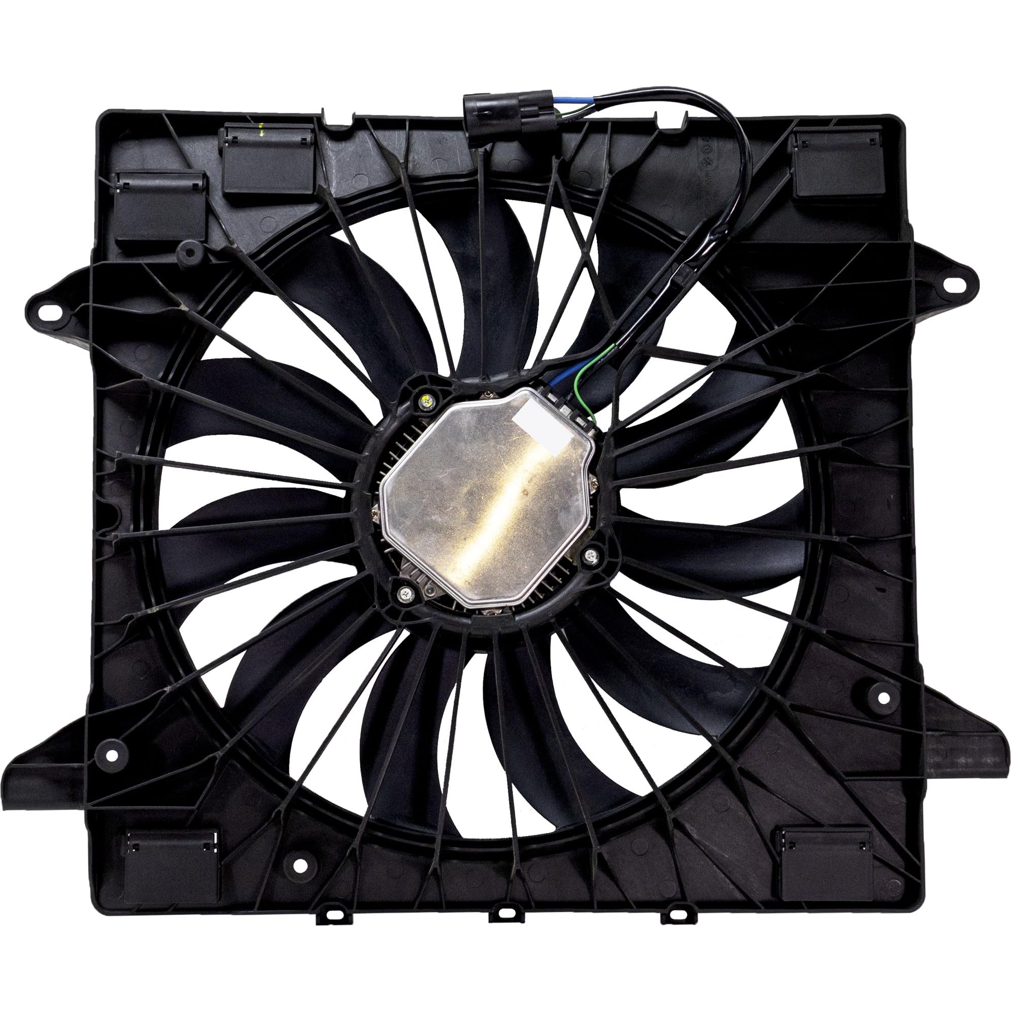 Go-Parts Radiator Fan Assembly Compatible with Cadillac XT5 2017-2019, GMC Acadia 2017-2019, Chevrolet Blazer 2019 w/Towing Package - 3.6L Engine Single Fan Replacement Part - Perfect for Cooling System Repair & Maintenance