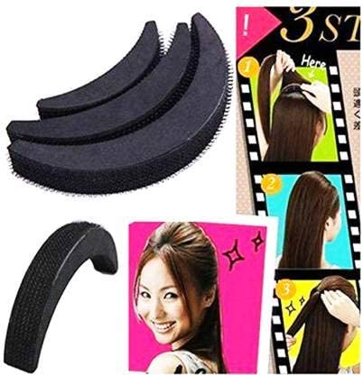 CHRONEX 7-Piece Hair Styling Kit - Bun Maker, Hair Donut, Hair Accessories Set for Women & Girls (Black) - Perfect for Updos, Ponytails & Special Occasions