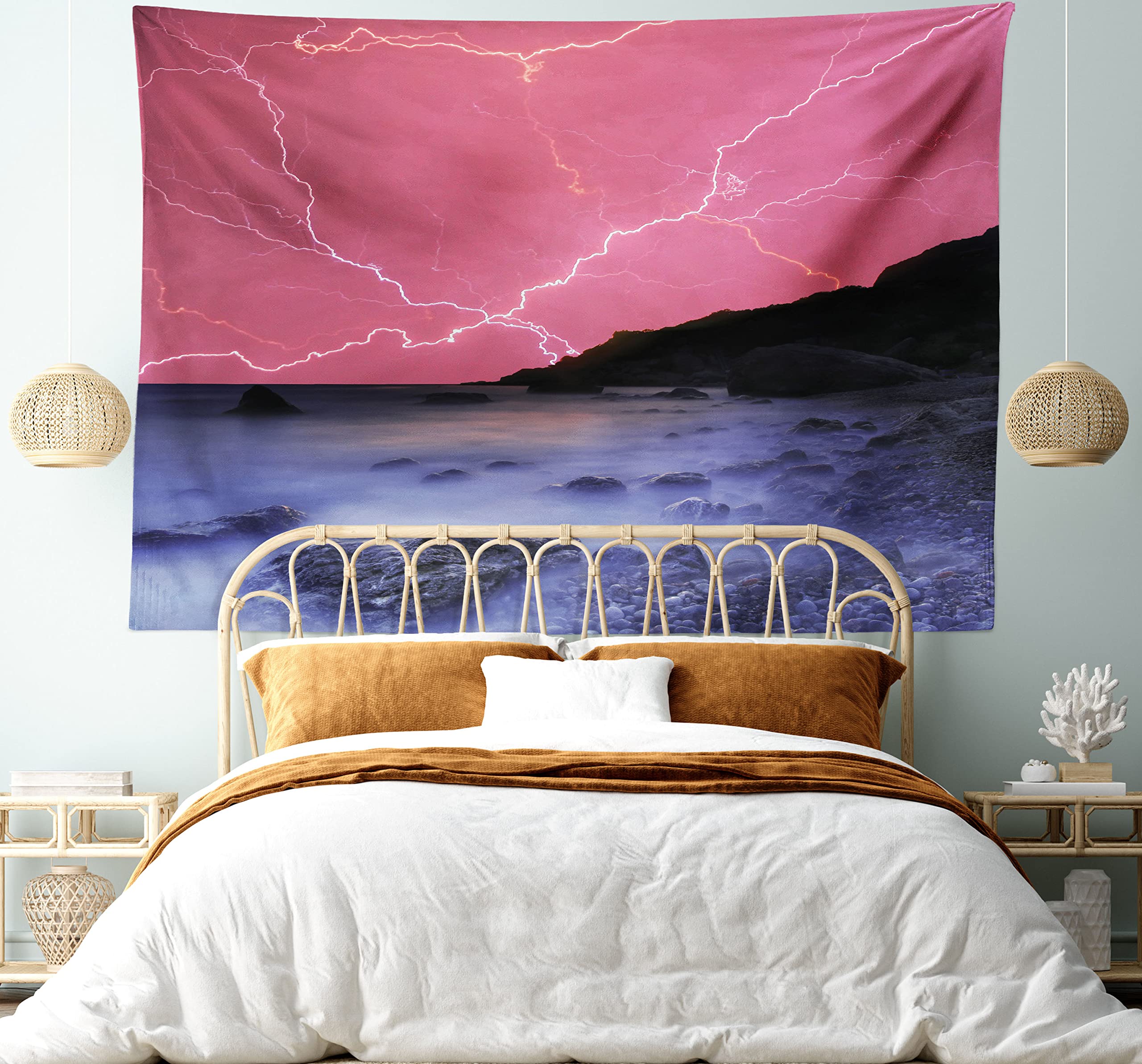 Ambesonne Thunderstorm Tapestry - Vibrant Sky Wall Decor for Bedroom & Living Room
