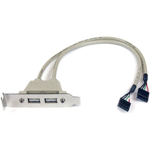2-Port USB 3.0 Low Profile Slot Plate Adapter - USB A Female to Bracket Mount - Perfect for PC, Laptop & Home Theater Setup