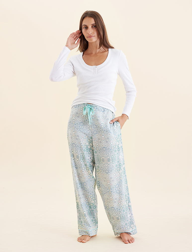 Amira Cozy Full Length Pants for Women - Soft Stretchy Lounge Pants with Pockets - Perfect for Yoga, Home Relaxing & Travel