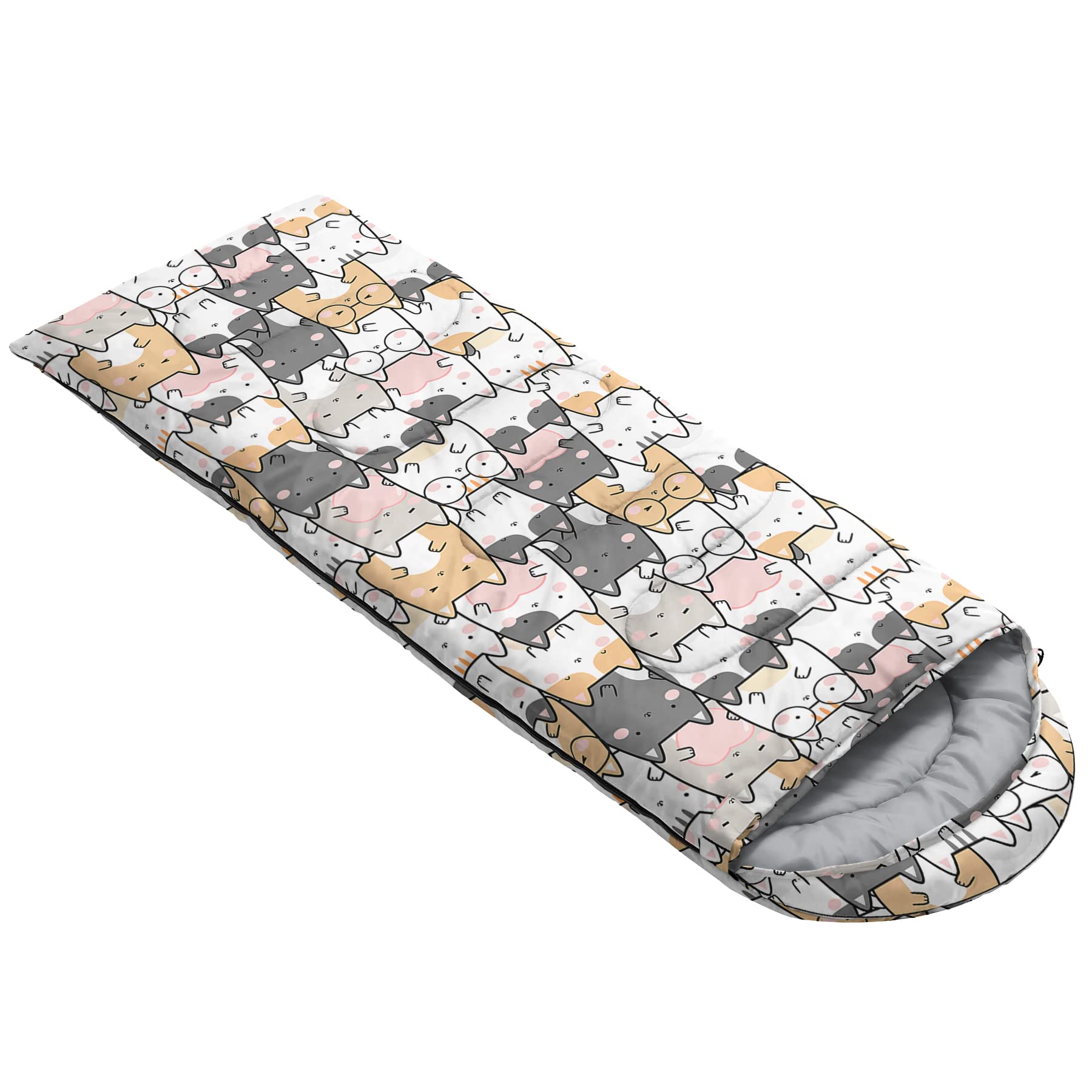 QOOMO 3 Season Lightweight Waterproof Sleeping Bag for Adults & Kids - Warm & Cool Weather Camping Gear for Travel, Hiking, Backpacking, and Outdoor Adventures