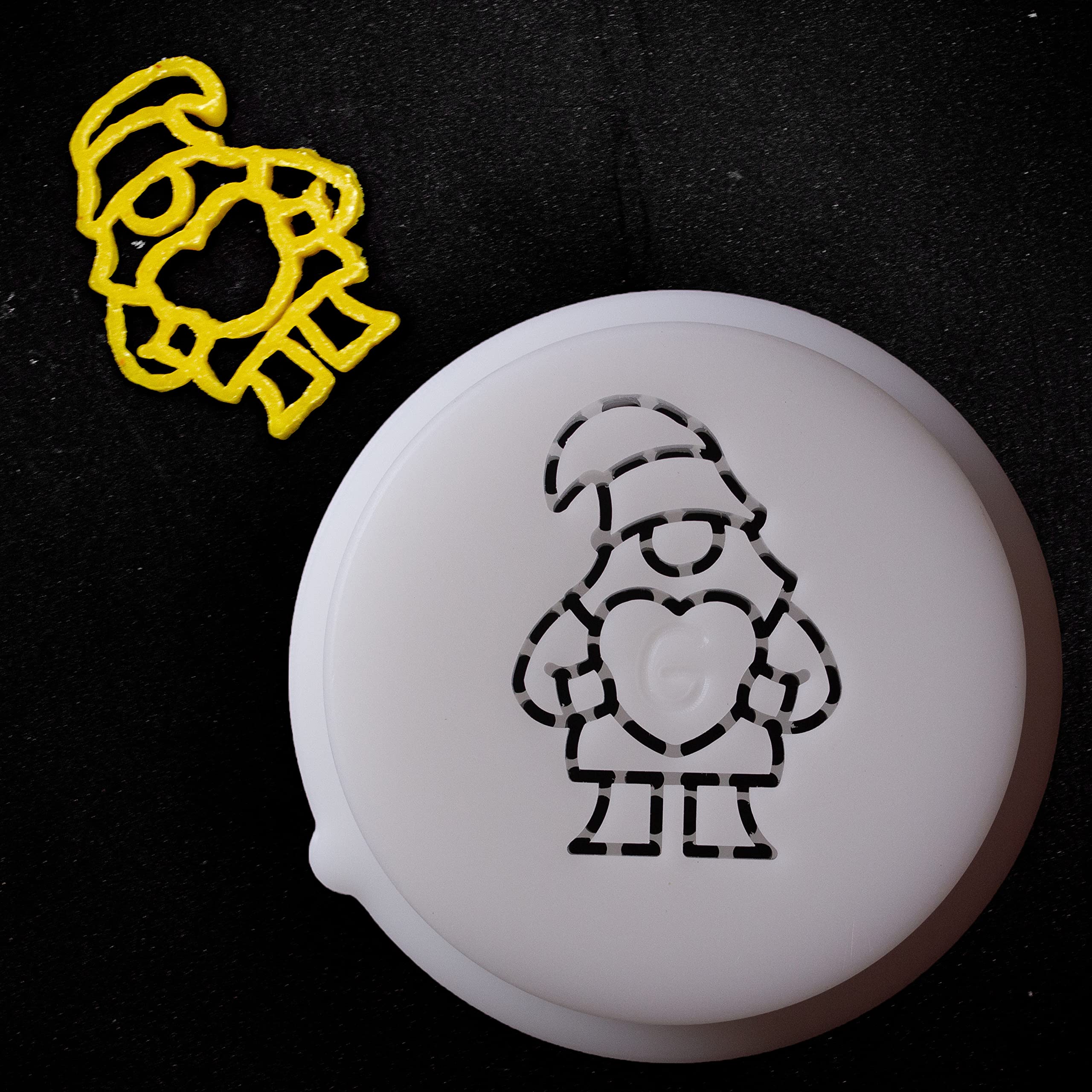 Giant Valentine Gnome Pasta Disc Attachment for Philips Automatic Pasta Maker & Noodle Machine | Compatible with Philips Pasta Maker Accessories | Kitchen Appliance Accessory Kit | Perfect for Valentine's Day Pasta Making & Holiday Cooking