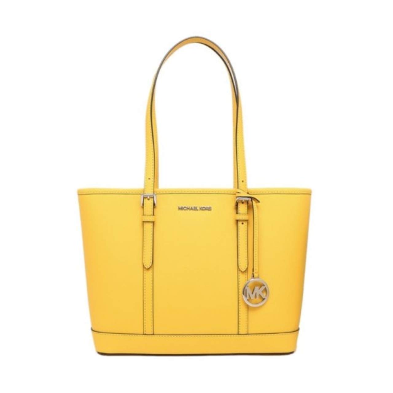 Michael Kors Jet Set Travel Saffiano Leather Small Top Zip Shoulder Tote Bag for Women - Perfect for Work, Travel & Everyday Use