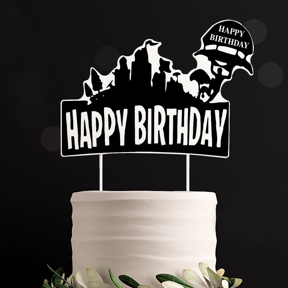 Happy Birthday Cake Topper - Video Game Themed Party Decorations for Birthday Cakes | Perfect for Gamer Birthday Parties, Gaming Themed Celebrations & Cake Decorating