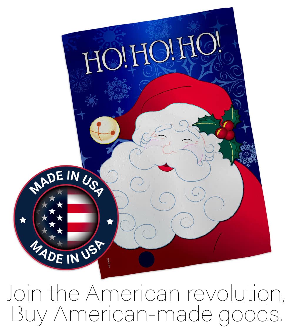 Santa Ho Winter Christmas House Flag Set 28x40