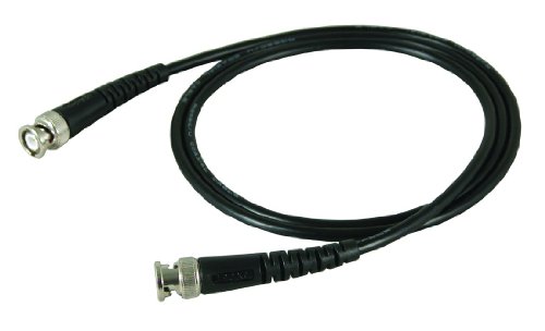 CT2942 RG-58C/U Coaxial Cable Assembly - BNC Male to BNC Male Connector, 50 Ohm, 6.56ft (200cm) Length, Black - Pack of 5 - Ideal for CCTV, Audio/Video Equipment, and Network Installations