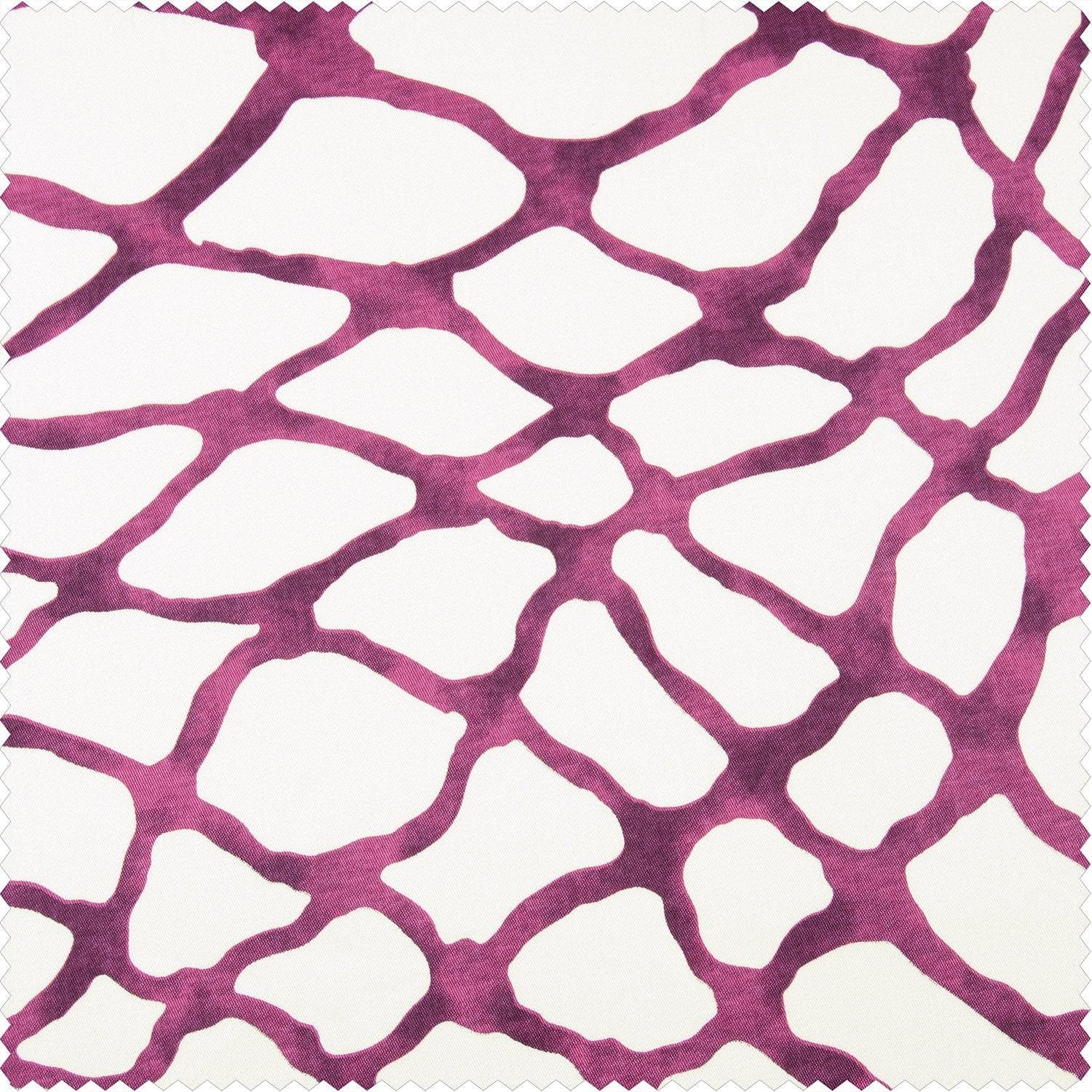 Ellis Pink Abstract Printed Cotton Custom Curtains - Soft Window Drapes for Living Room, Bedroom & Nursery Decor