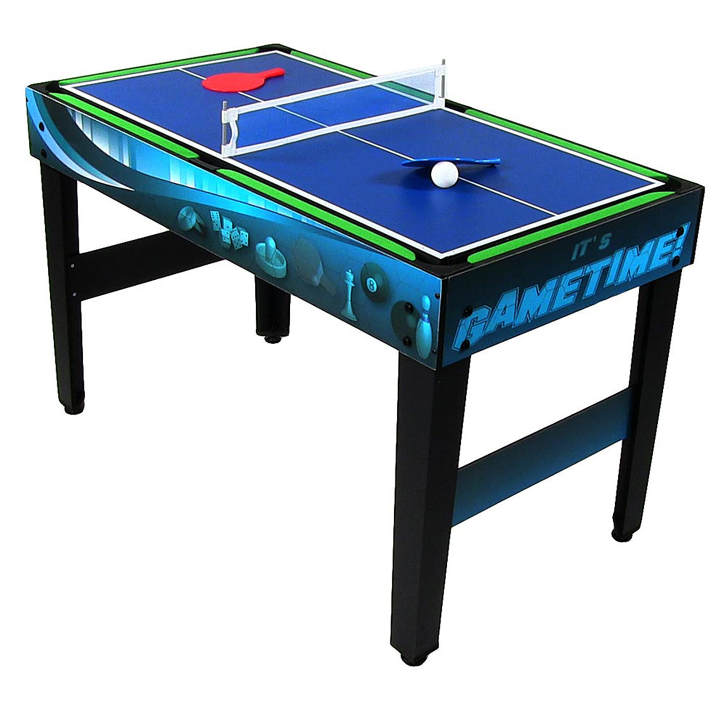 10-in-1 Multi Game Table Set for Indoor & Outdoor Fun - 49.5 Inch Classic Board Games Collection - Perfect for Family Game Nights, Parties, and Backyard Entertainment