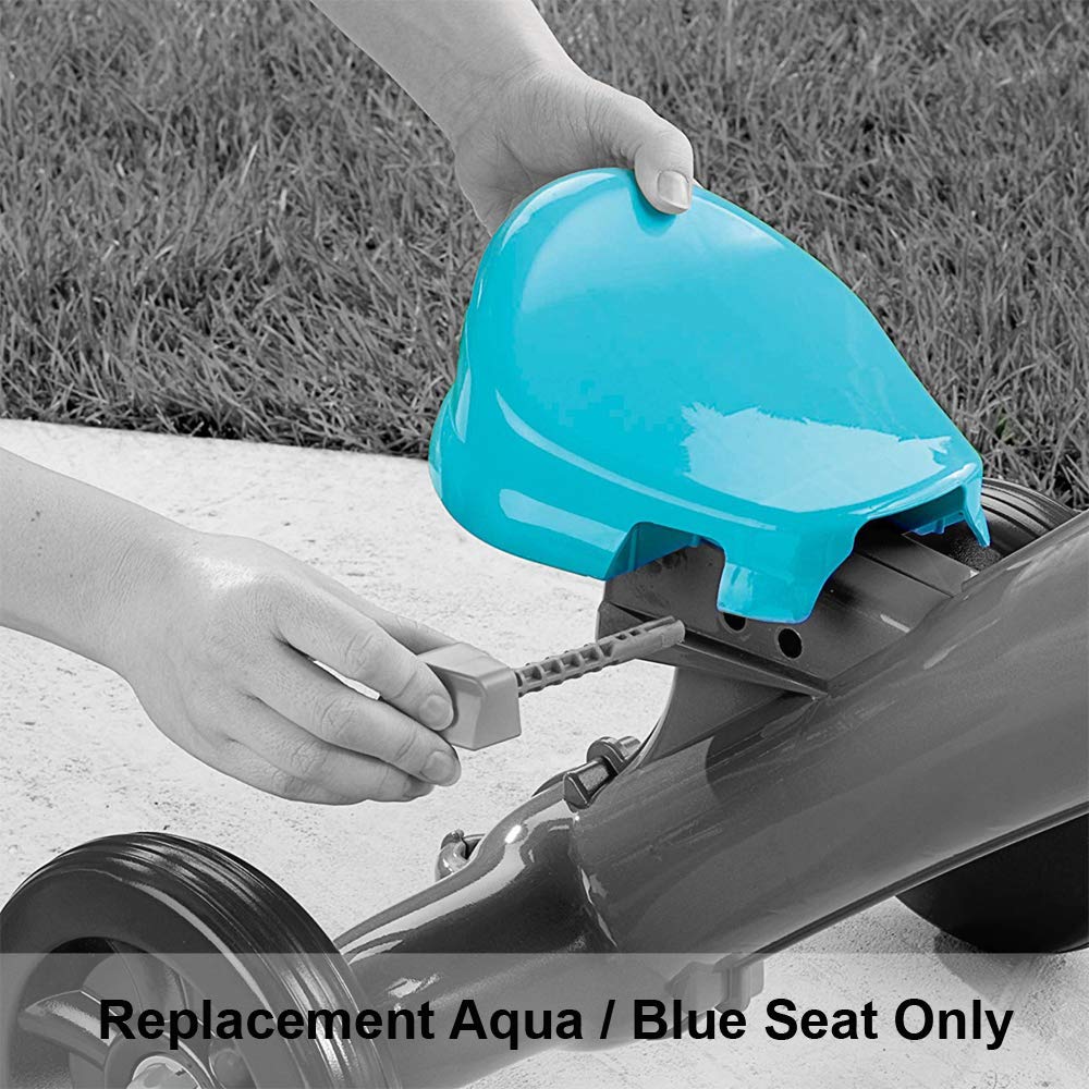 Fisher-Price Tricycle Replacement Seat - Compatible with R0322 & P6831 Grow-with-Me Trike - Aqua Blue Color - Perfect for Kids' Outdoor Play & Bike Repair