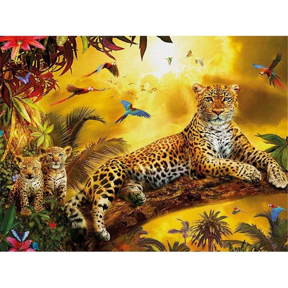 5000-Piece Wooden Jigsaw Puzzle for Adults & Kids - Leopard Animal Puzzle, Unique Home Decor & Gift Idea for Family Game Night (181105CM)