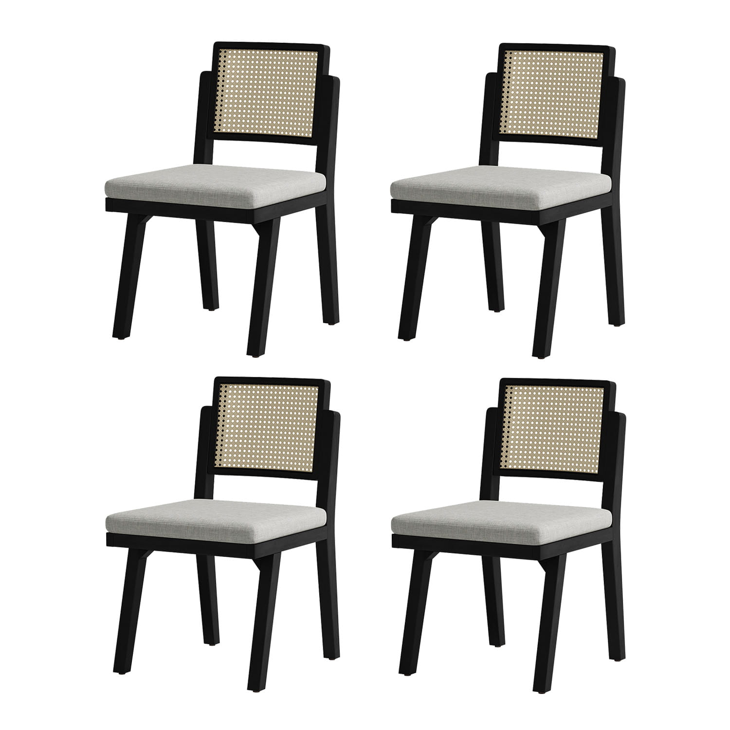 Elazar Modern Woven Rattan Dining Chair with Backrest - Indoor/Outdoor Use - Patio, Dining Room, Kitchen, Restaurant - Comfortable & Stylish Seating Solution