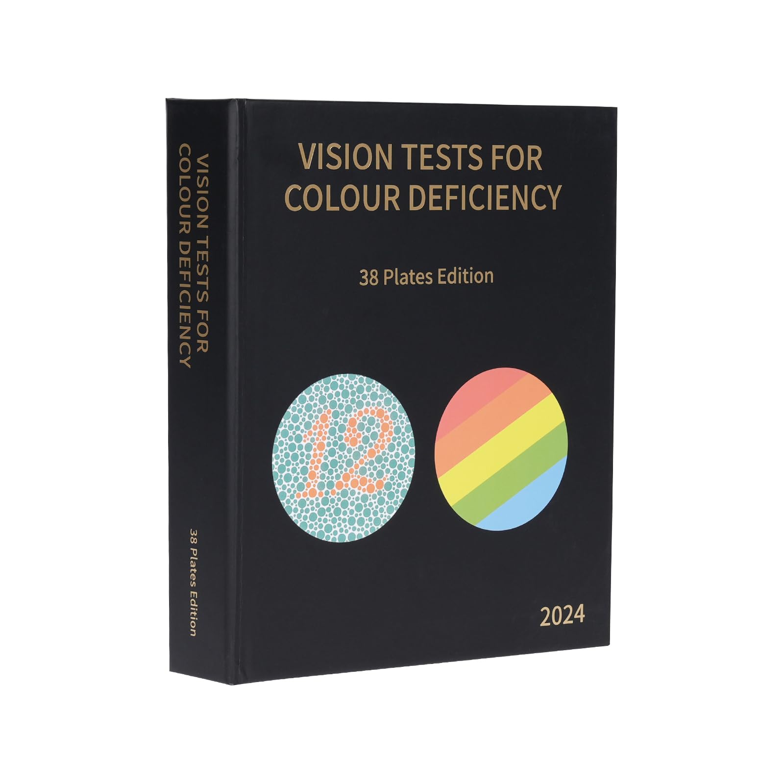 Ishihara Test Book for Color Blindness - 38 Plate Color Vision Deficiency Test with User Manual | Eye Exam, School Screening & Medical Use