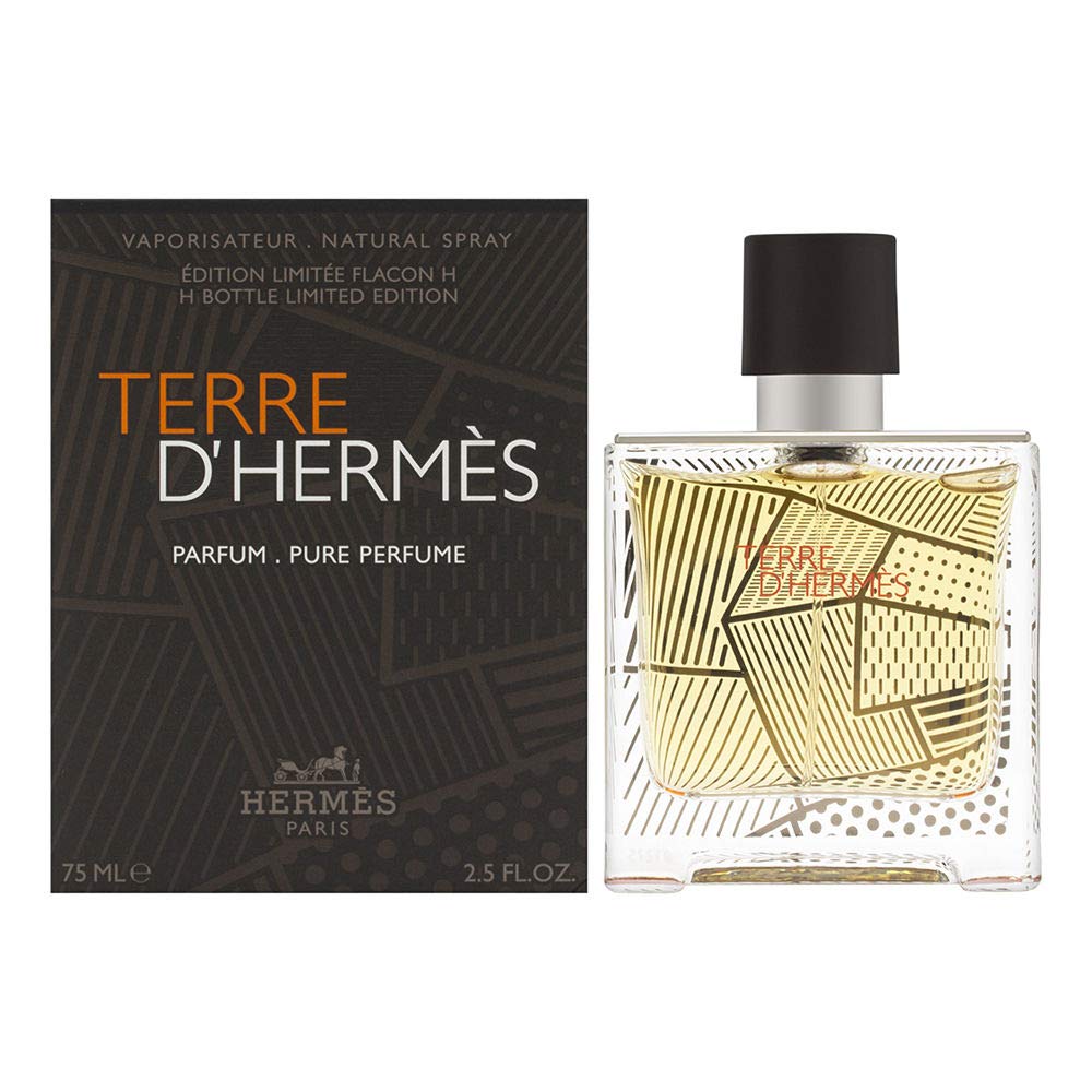 Terre D'Hermes by Hermes for Men 2.5 oz Eau de Parfum Spray - Limited Edition H Bottle | Luxury Cologne for Date Night & Special Occasions
