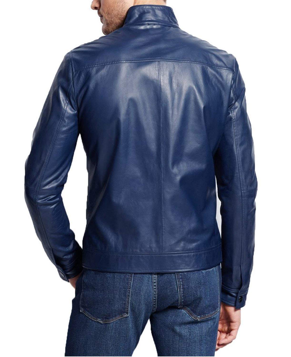 Benjer Skins Genuine Lambskin Leather Jacket for Men - Premium Motorcycle Biker Jacket with Classic Style 359 | Perfect for Riding, Casual Wear & Outdoor Adventures