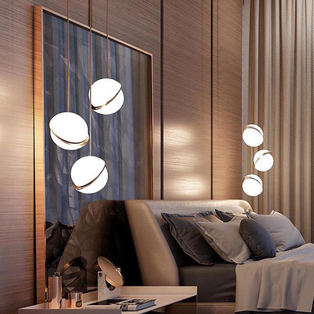 Modern Crescent Moon Pendant Light - Elegant Hanging Chandelier for Bedroom, Living Room & Dining Room - Perfect for Boho, Farmhouse & Minimalist Decor