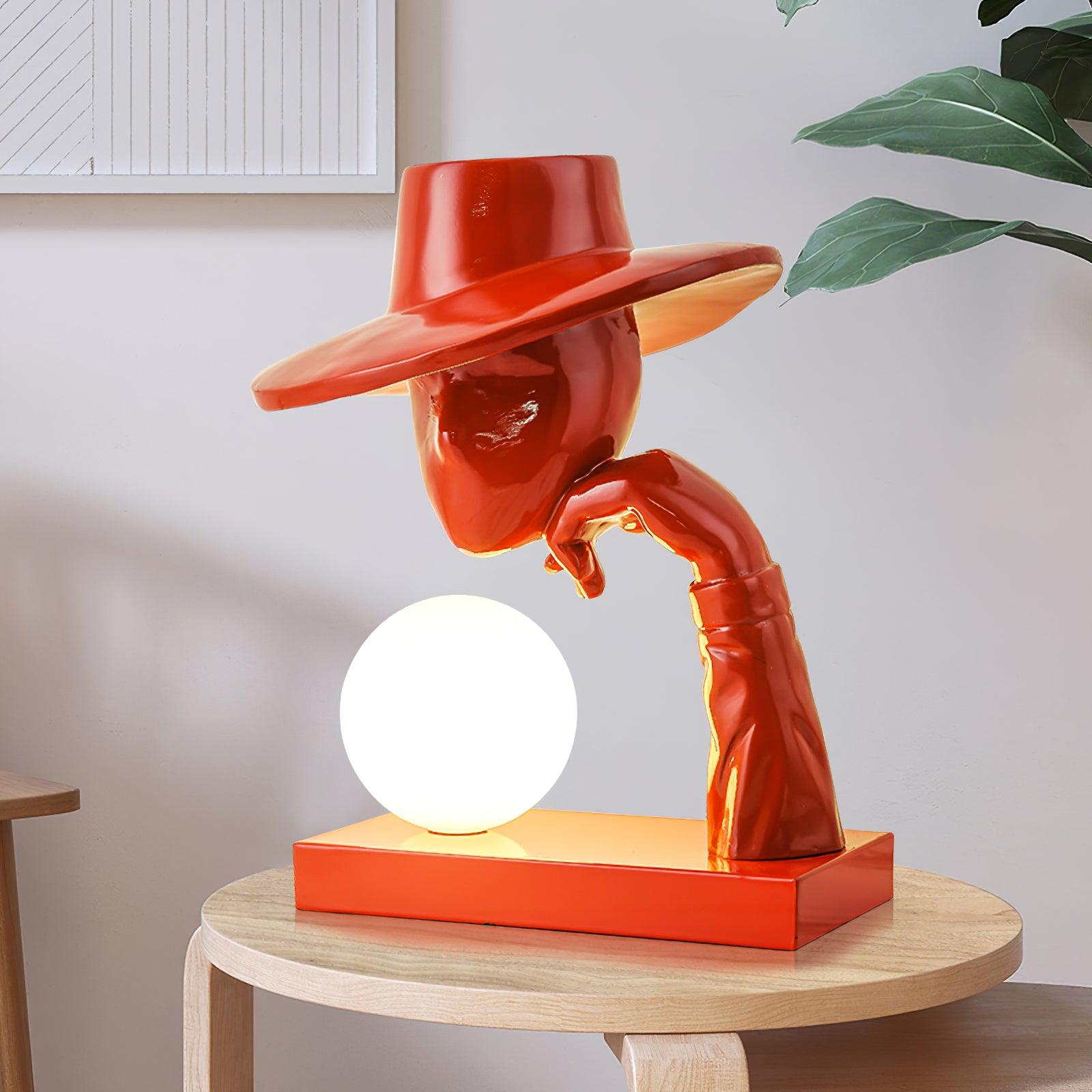 Juni Resin Novelty Lamp - Unique Handmade Decorative Night Light for Bedroom, Living Room, and Office - Perfect Gift for Home Decor and Relaxation