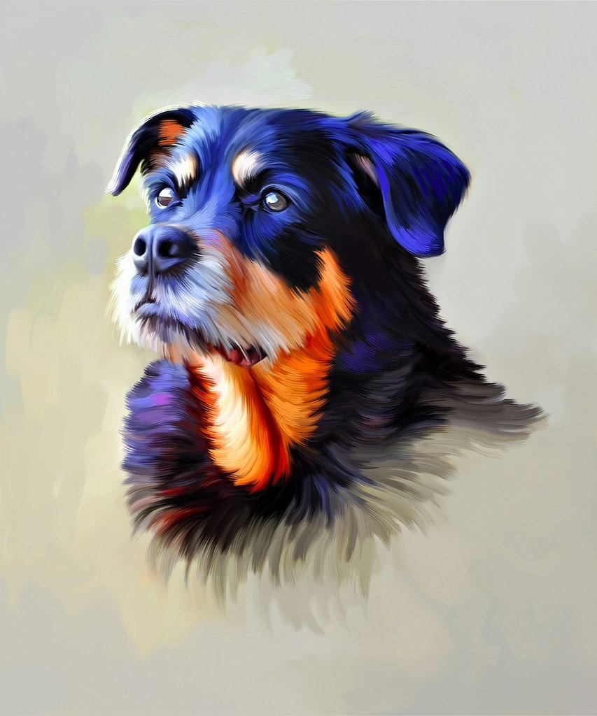 Custom Hand-Painted Dog Portrait Oil Painting - Personalized Christmas Gift from Photo - Perfect for Pet Lovers, Home Decor & Unique Present