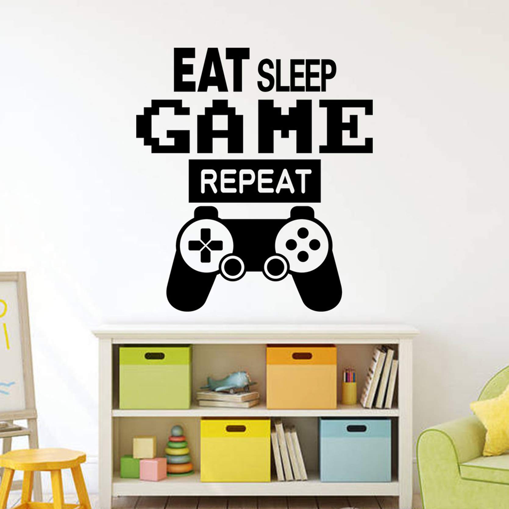 Video Game Wall Decals & Stickers - Gaming Controller & Joystick Vinyl Wall Art for Playroom & Game Room Decor - Perfect for Gamer Bedroom, Man Cave, and Kids' Gaming Zone
