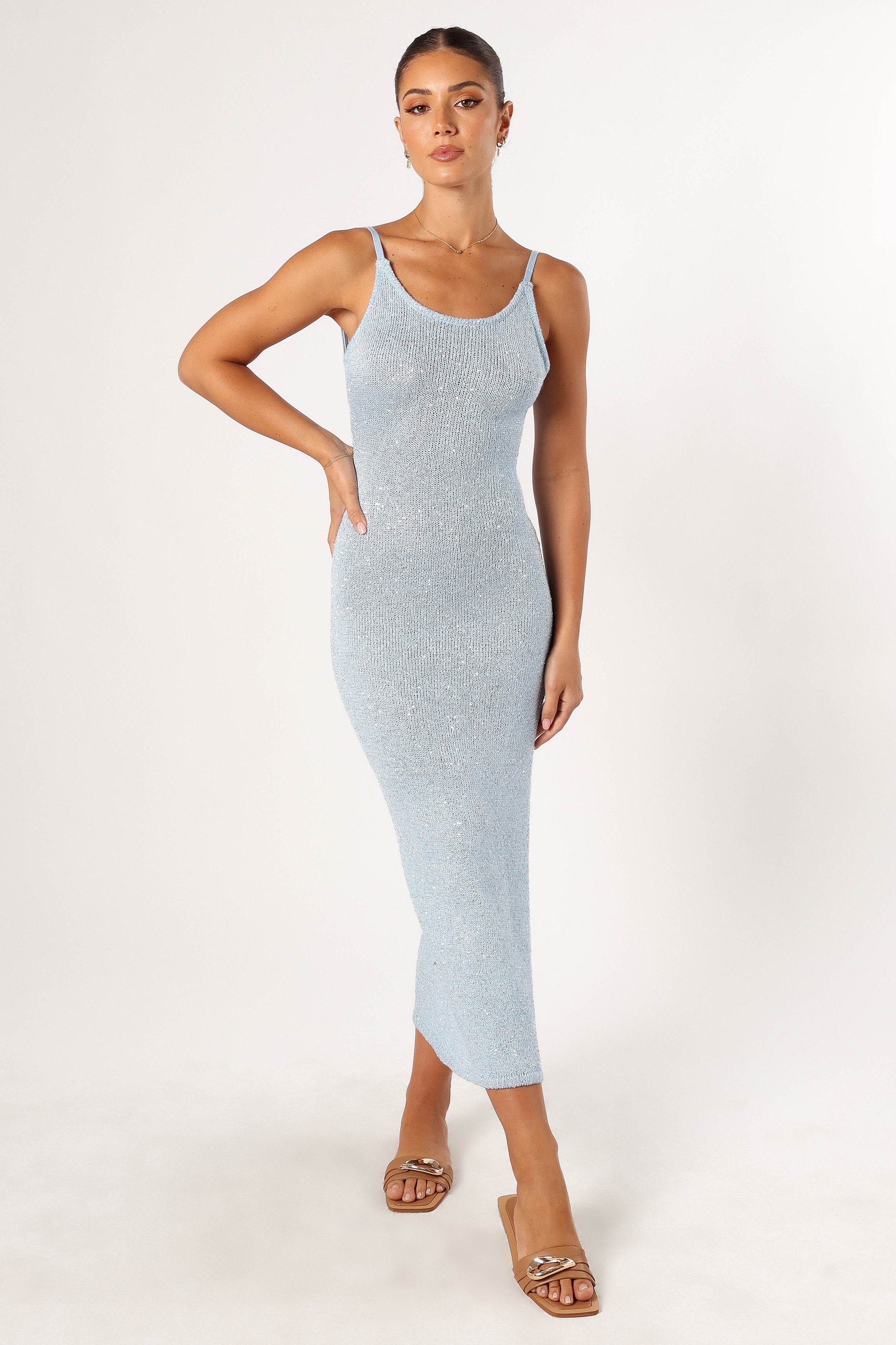 Azaria Women's Floral Maxi Dress - Elegant Long Sleeve Blue Summer Dress for Beach, Party & Casual Wear