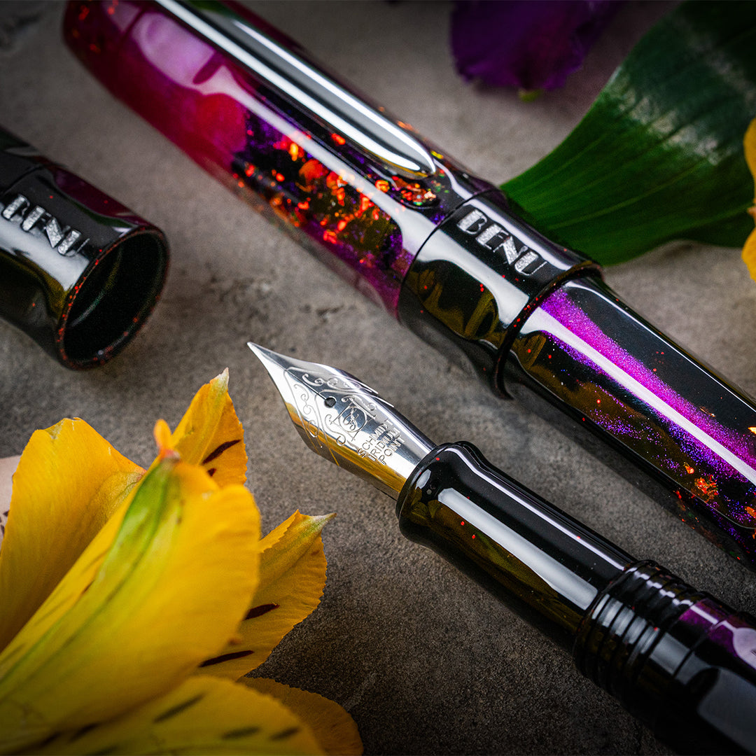 Benu Talisman Fountain Pen - Lily of the Incas Design Luxury Writing Instrument for Calligraphy, Journaling & Gift Giving