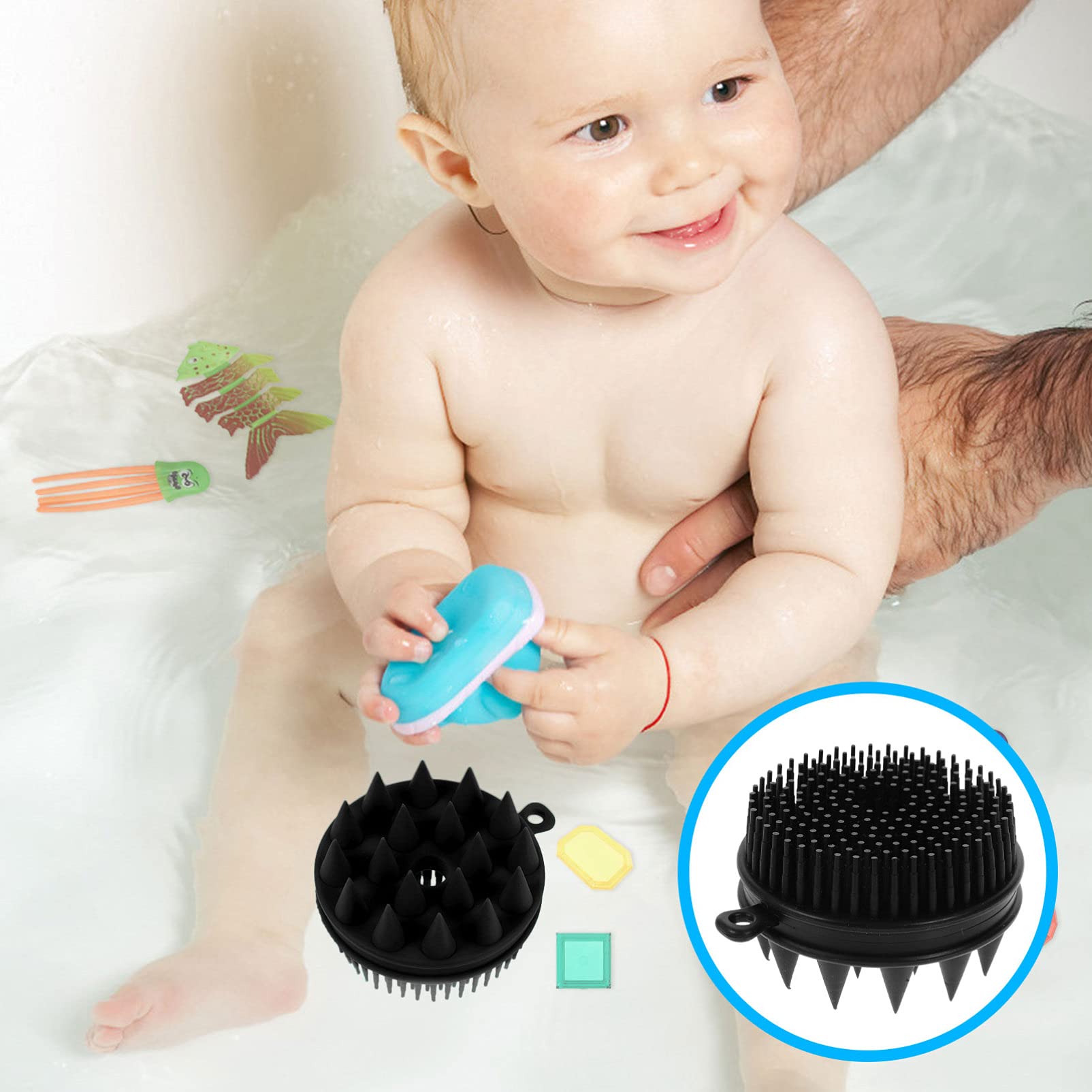 Minkissy Silicone Scalp Brush for Baby - Gentle Massage & Hair Care for Newborns & Infants
