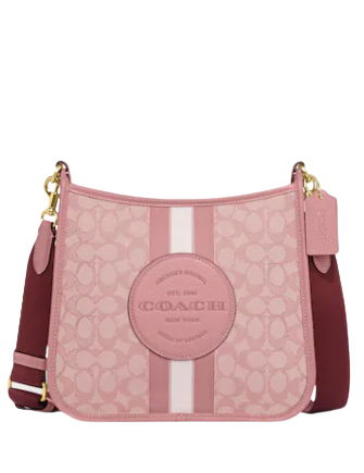 Coach Dempsey Signature Jacquard File Bag with Stripe & Patch - Stylish Work Tote for Office, Business Travel & Professional Women