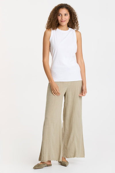 Women's Gauze Wide Leg Pants - Breathable Loose Fit Boho Palazzo Trousers for Summer, Beach, Yoga & Casual Wear