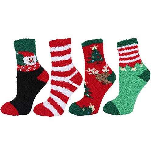 4 Pack-xmas Tree Stripe Santa