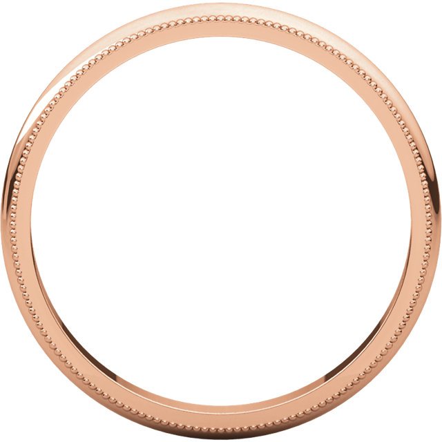 14K Gold 2.5mm Milgrain Wedding Band for Women - Elegant & Timeless Bridal Ring for Engagement, Anniversary, and Special Occasions