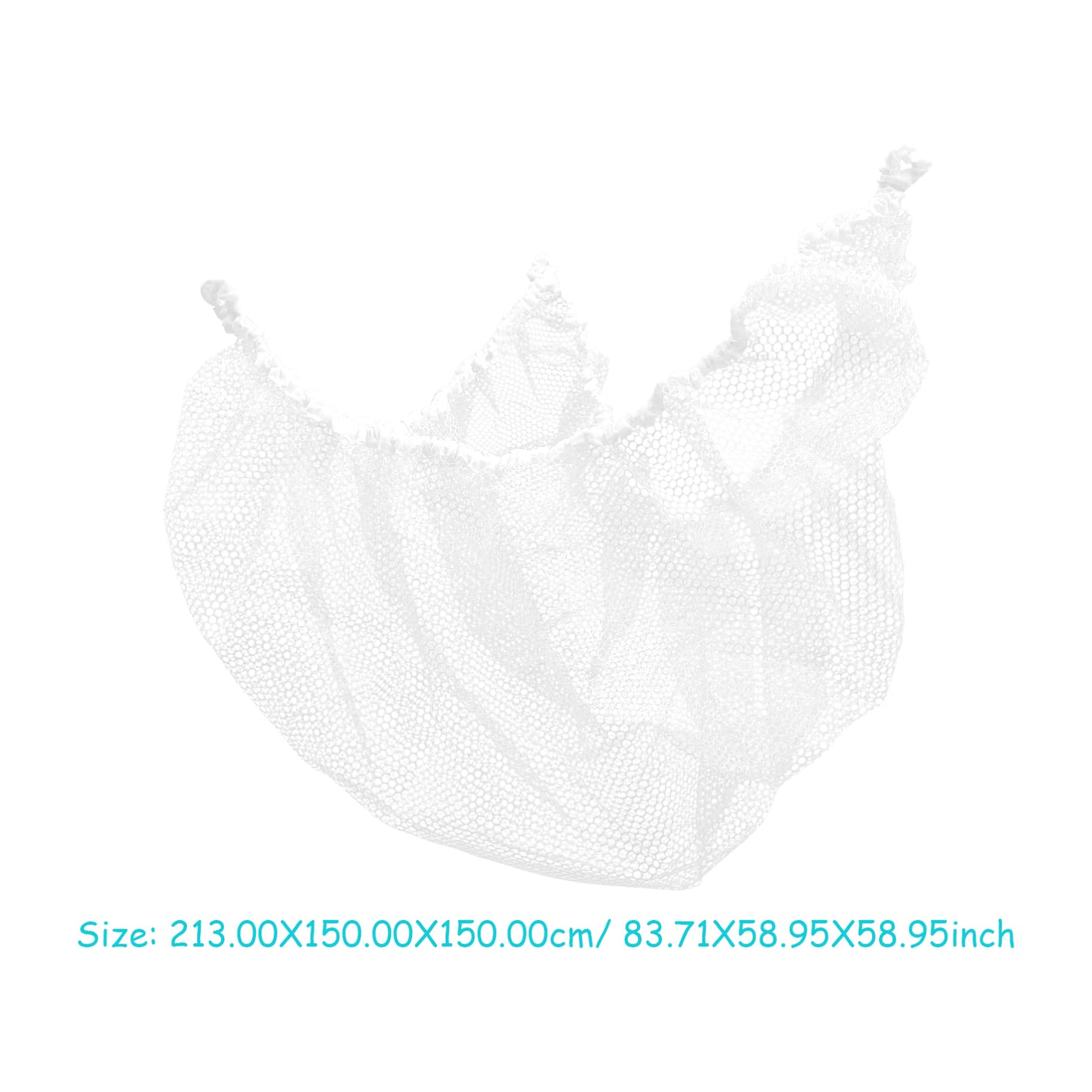 Cabilock Large White Polyester Storage Hammock Net Bag - Multi-Functional Corner Net for Stuffed Animals, Kids Toys & Bath Accessories - Perfect for Nursery Organization, Playroom Storage & Baby Shower Gifts