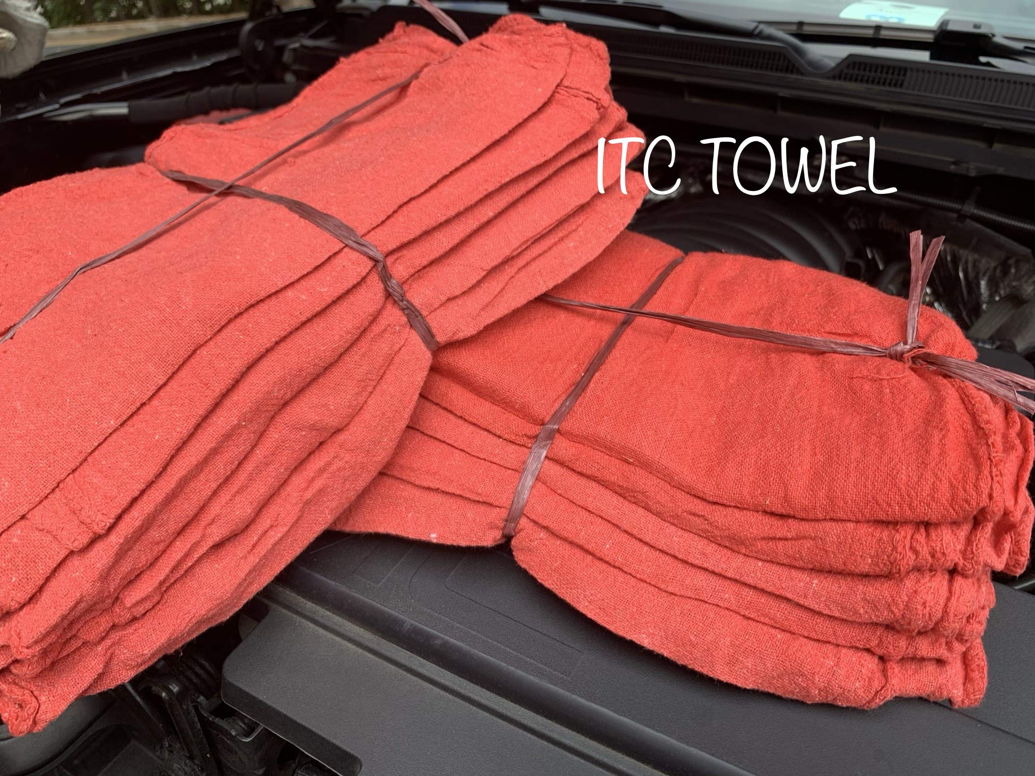1000 Premium Red Shop Towels 14x14 Inch - Heavy Duty Auto Mechanic Rags, Cleaning Cloths for Garage, Workshop & Industrial Use