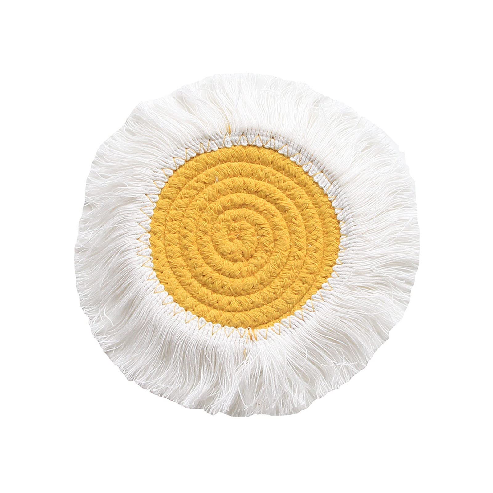 Boddenly 12cm Cotton Insulation Placemat Set - Heat Resistant Woven Table Mat for Bowls & Pots, Nordic Style Kitchen Decor (Set of 4) - Perfect for Dining Tables, Coffee Bars & Home Decor