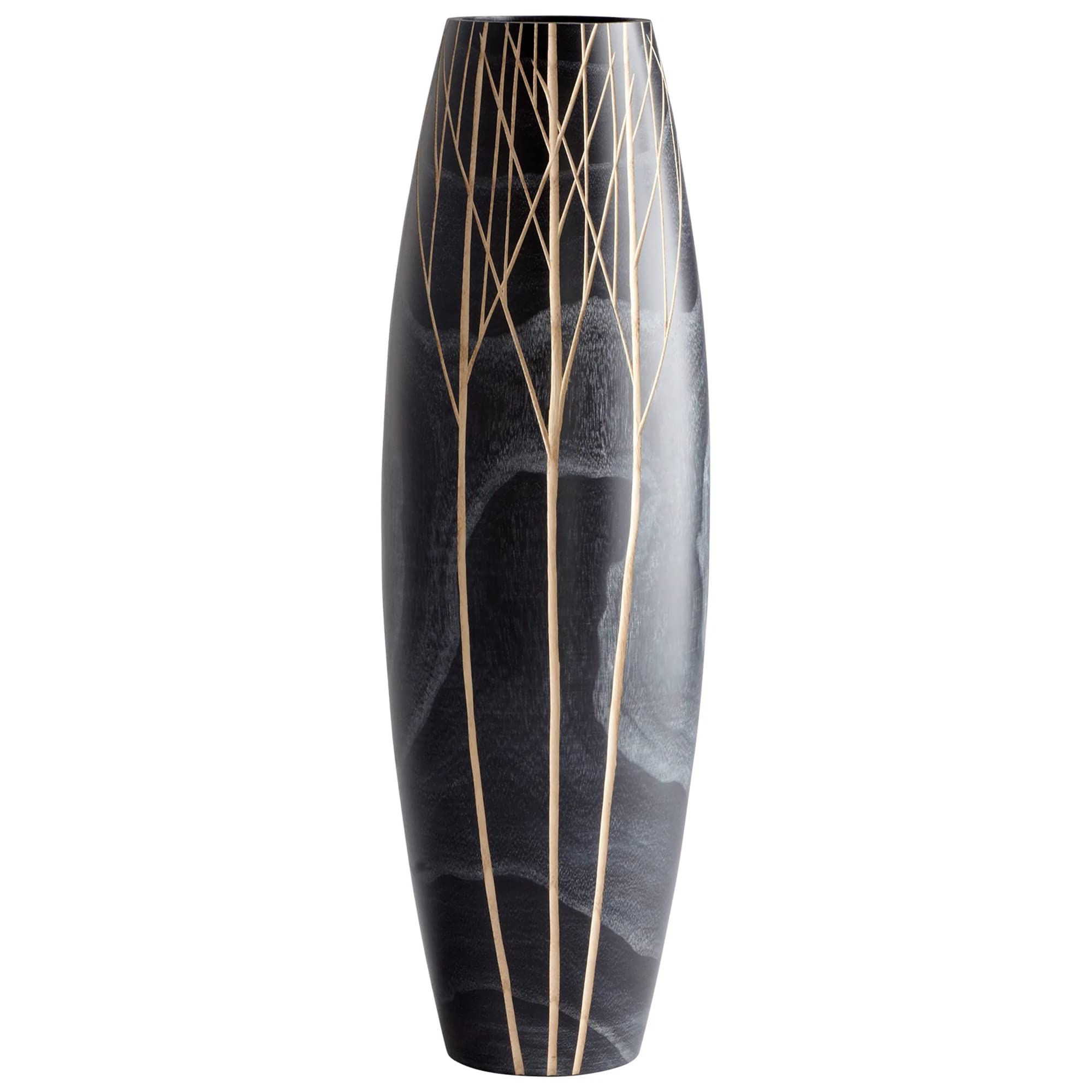 Cyan Design 06025 Black Onyx Winter Vase - Medium Size Decorative Bowl for Home Decor, Centerpiece, Holiday Table Setting & Gift Giving