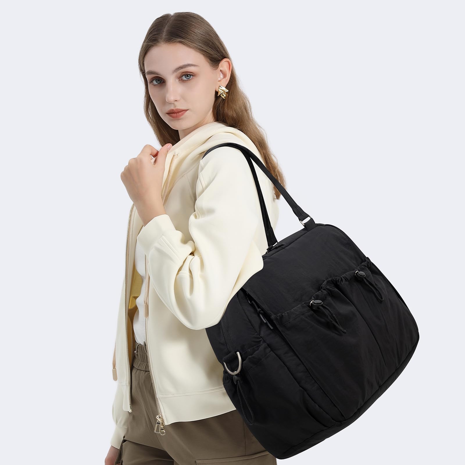 Women's Gym & Travel Duffle Bag with Yoga Storage - Perfect Carry-On Overnight Weekender for Workouts, Yoga, Travel & Weekend Getaways