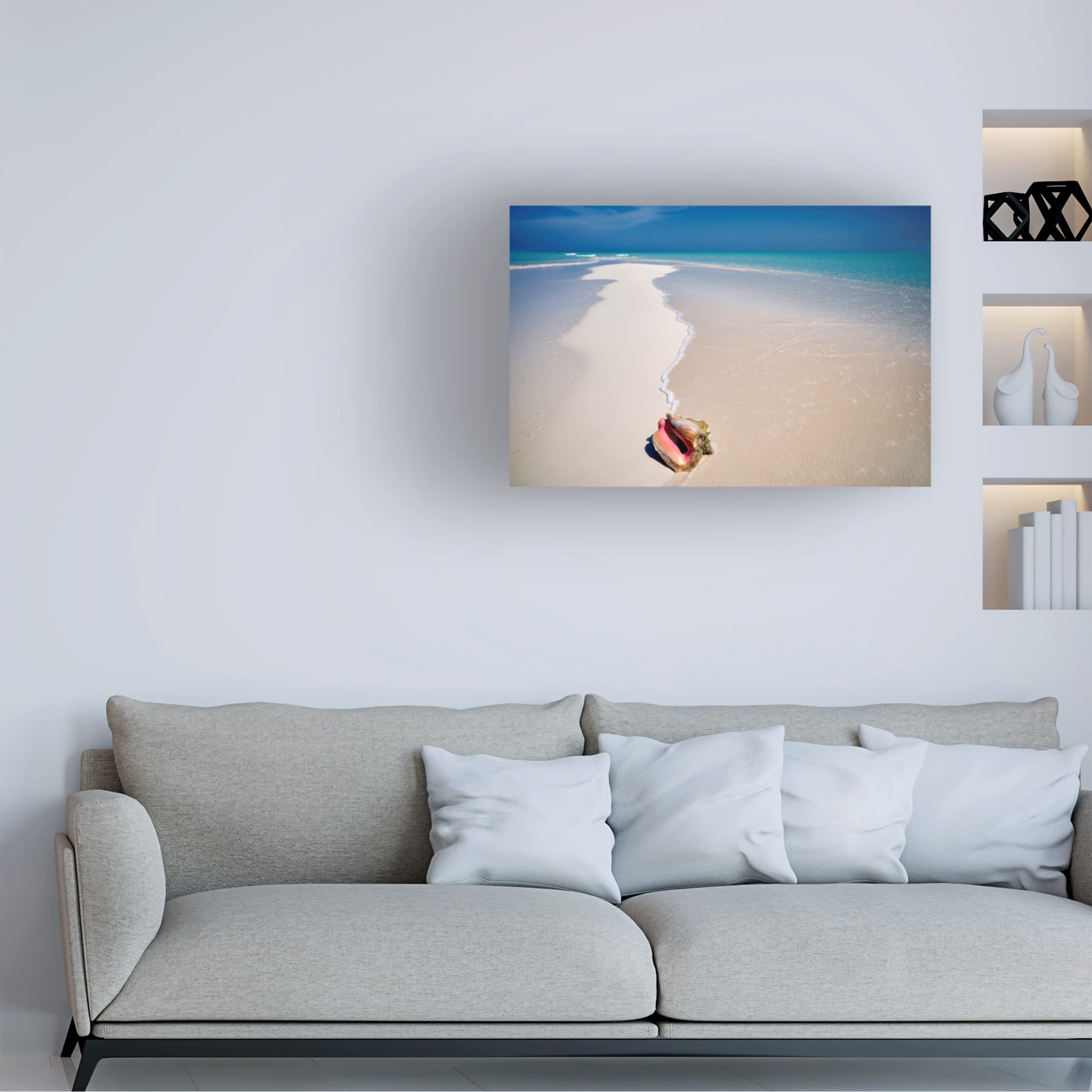 Dennis Frates 'Beach Treasures 6' Canvas Wall Art Print - Coastal Decor for Living Room, Bedroom & Office - Seascape Beach Painting for Home Decor