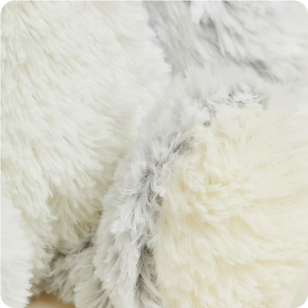 Gray Marshmallow Bear Warmies - Microwaveable Plush Heating Pad for Kids & Adults - Perfect for Stress Relief, Anxiety, and Muscle Pain - Cozy Gift for Christmas, Birthday, and Relaxation at Home or Office